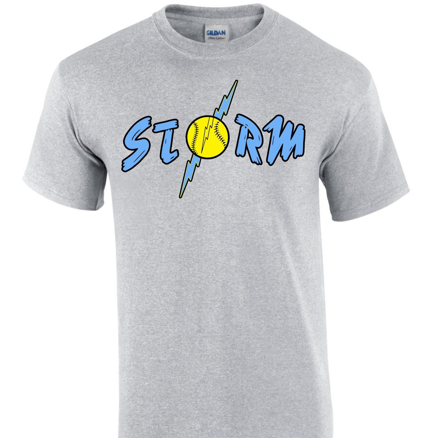 Storm Sport Grey Short Sleeve Tee Adult & Youth : TAT 10-14 business days from purchase date
