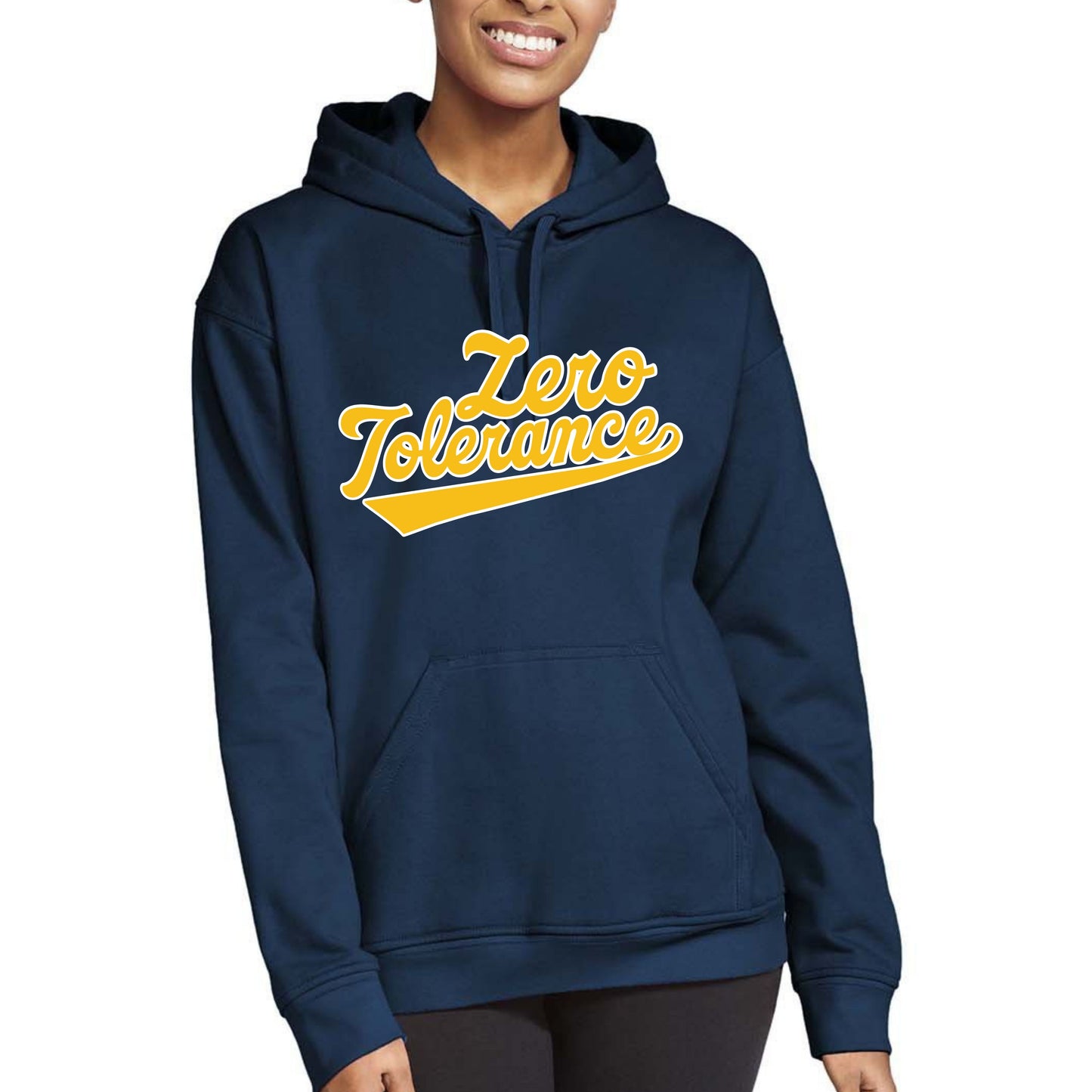 Zero Tolerance Navy Hooded Sweatshirt Adult & Youth : TAT 10-14 business days from purchase date
