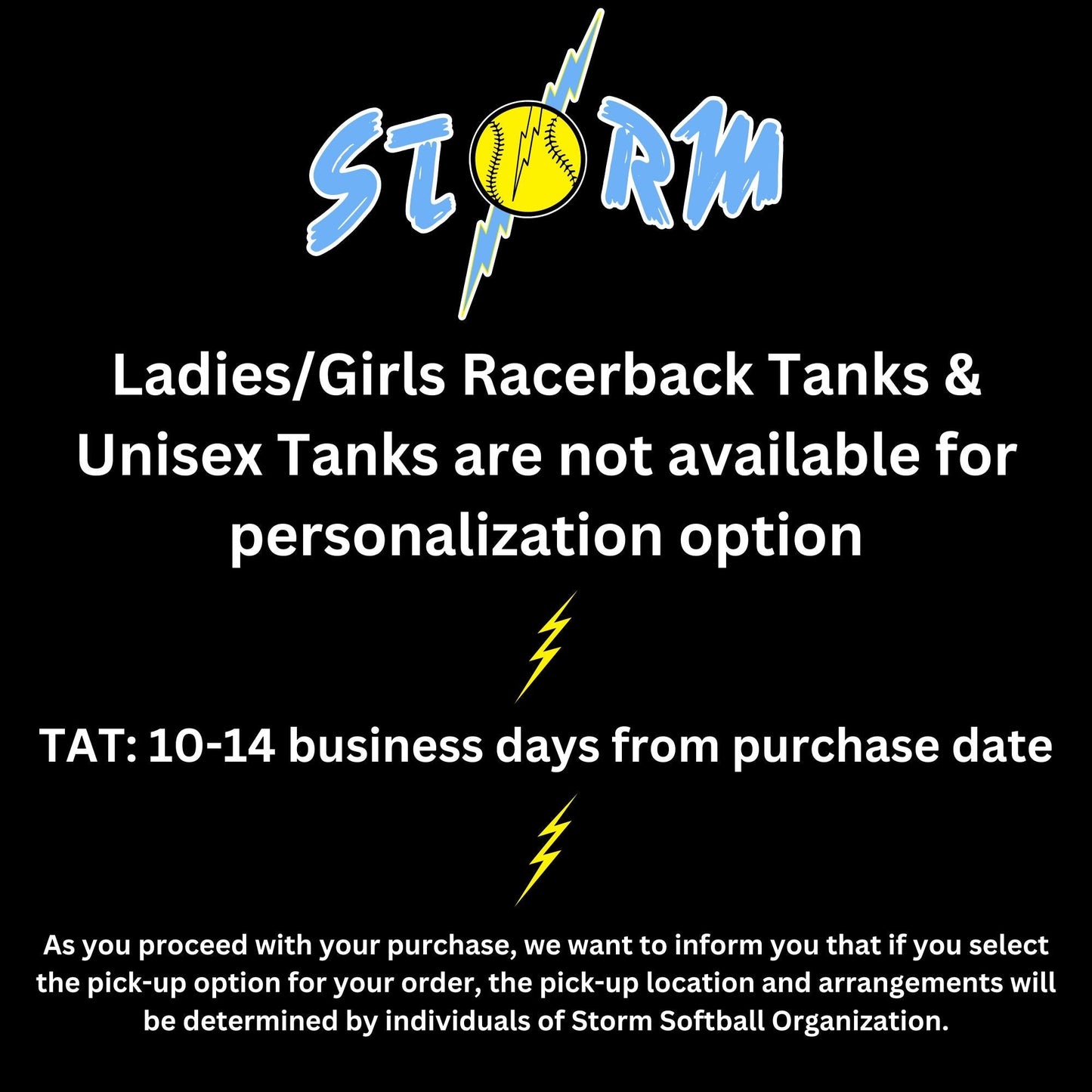 Storm Black Racerback Flowy Tank Ladies : TAT 10-14 business days from purchase date