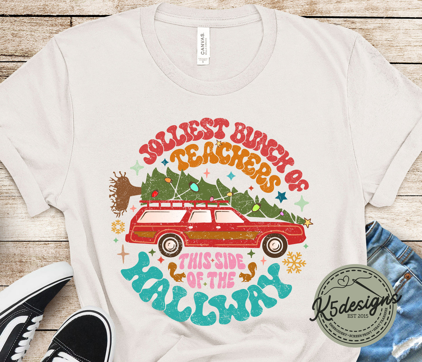 Jolliest Bunch of Teachers - Retro / Adult / Short Sleeve / Long Sleeve / Crewneck