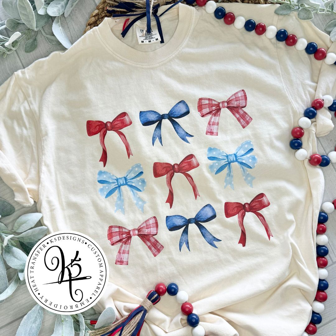 Patriotic USA Bows / Adult / Short Sleeve