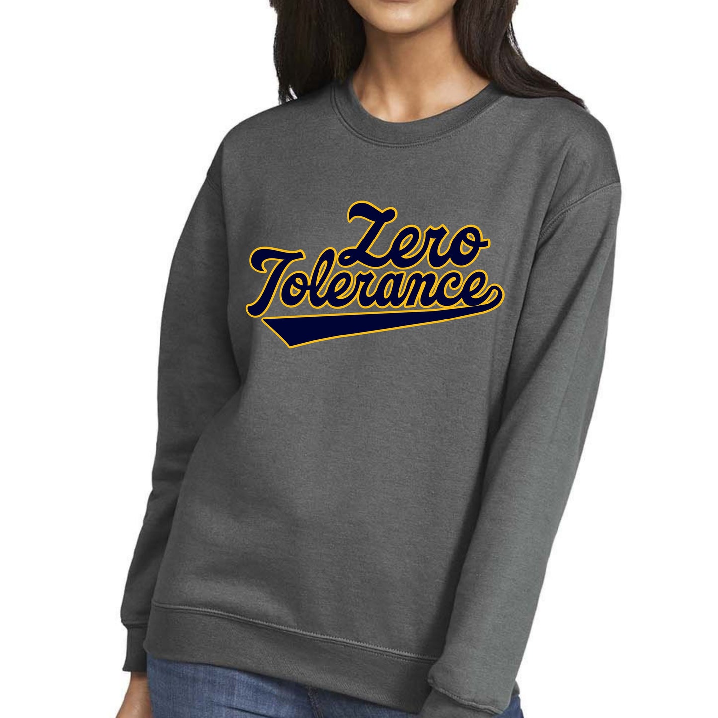 Zero Tolerance Charcoal Crewneck Sweatshirt Adult : TAT 10-14 business days from purchase date