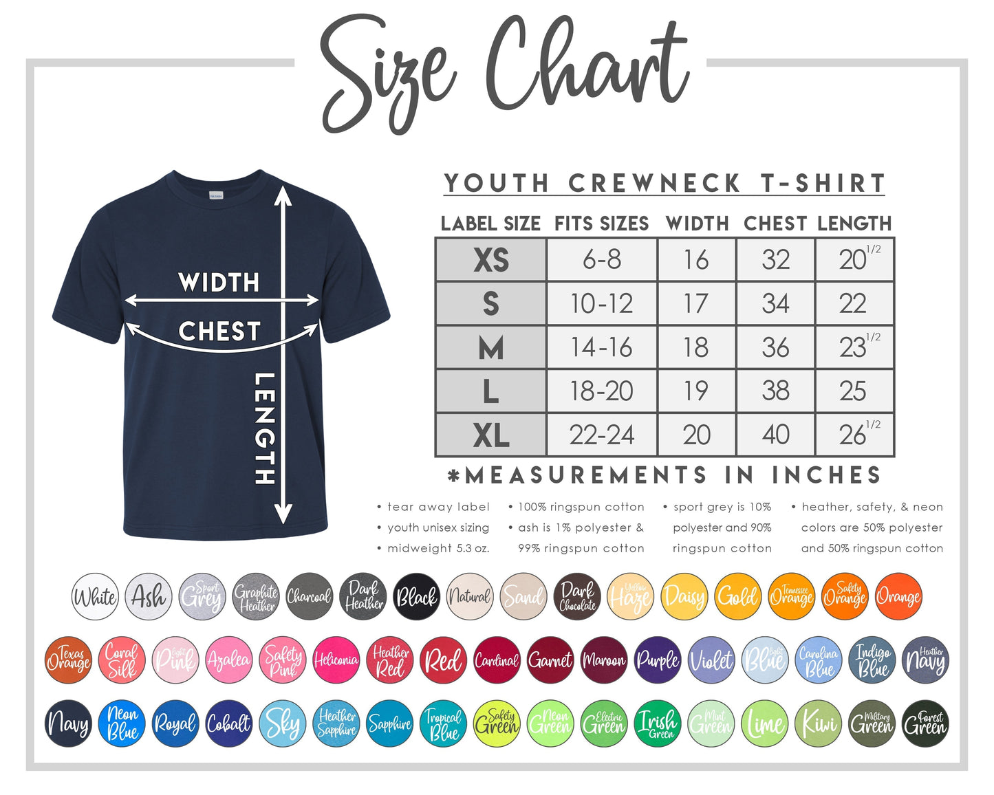 Storm White Short Sleeve Tee Adult & Youth : TAT 10-14 business days from purchase date