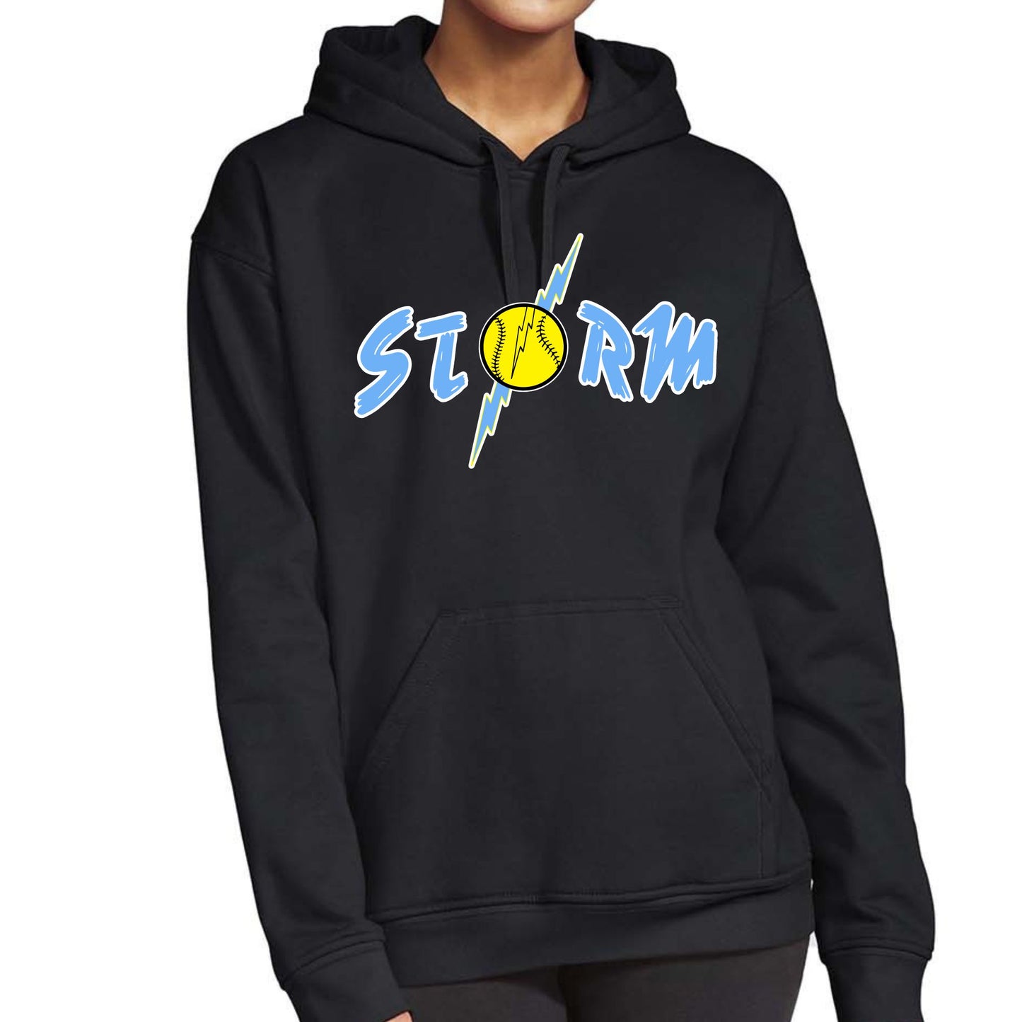 Storm Black Hooded Sweatshirt Adult & Youth : TAT 10-14 business days from purchase date