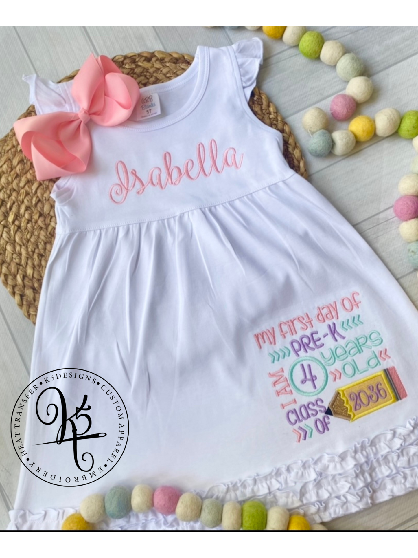 Back To School My First Day Class Of Dress / Girl / Toddler / Youth