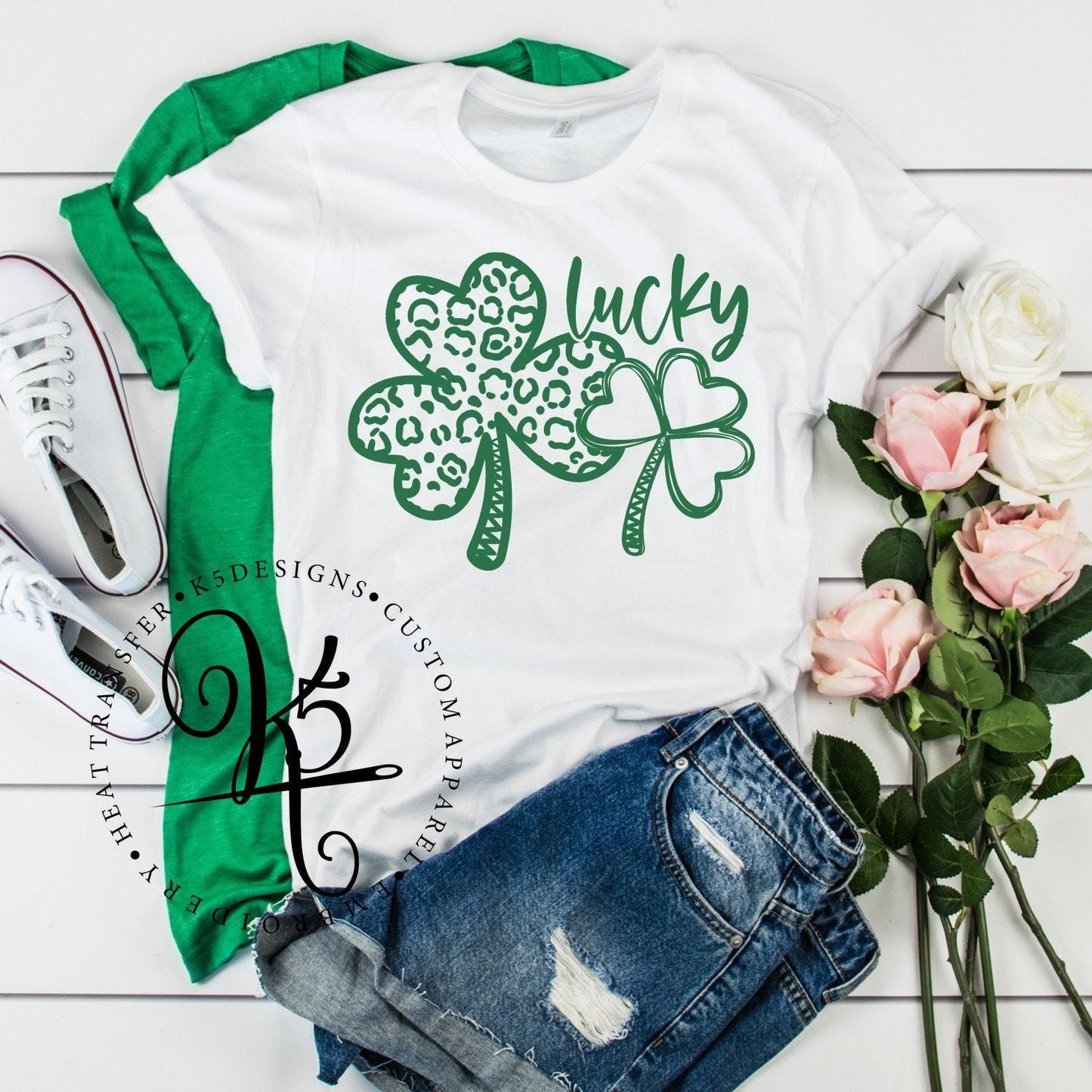 Double Clover Lucky / Adult / Short Sleeve / Long Sleeve / Crewneck Sweatshirt