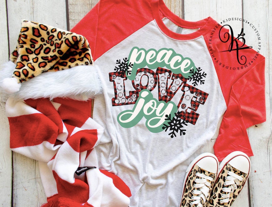 Peace Love Joy / Raglan / Adult