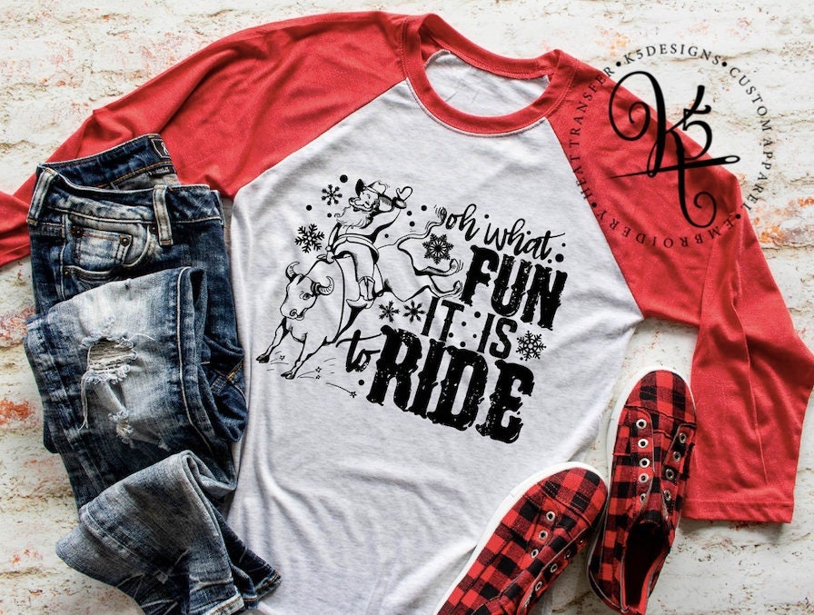 Oh What Fun It Is To Ride / Raglan / Adult