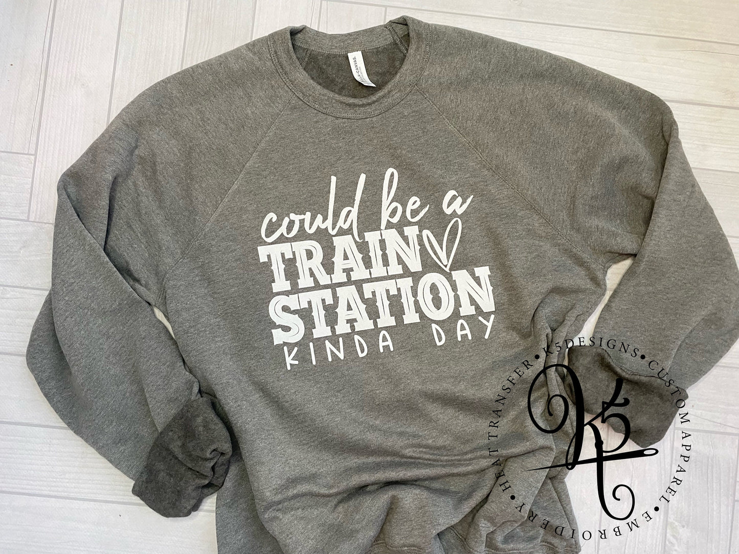 Could Be A Train Station Kinda Day Crew Sweatshirt / Adult