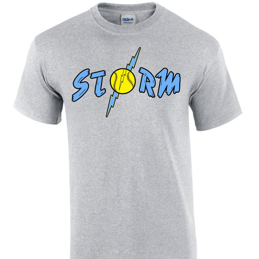 Storm Sport Grey Short Sleeve Tee Adult & Youth  : TAT 10-14 business days from purchase date