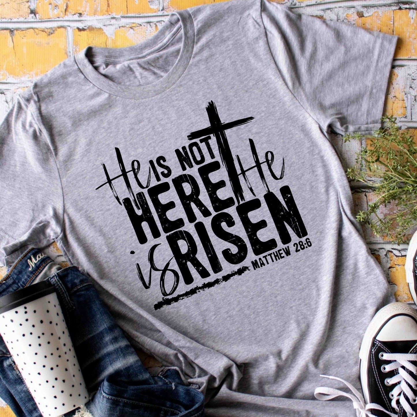 He Is Not Here He Is Risen / Adult / Youth / Toddler / Athletic Heather