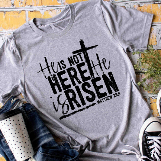 He Is Not Here He Is Risen / Adult / Youth / Toddler / Athletic Heather