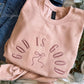 God Is Good Embroidered Crewneck