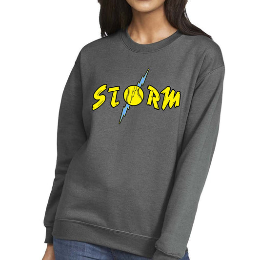 Storm Charcoal Crewneck Sweatshirt Adult: TAT 10-14 business days from purchase date