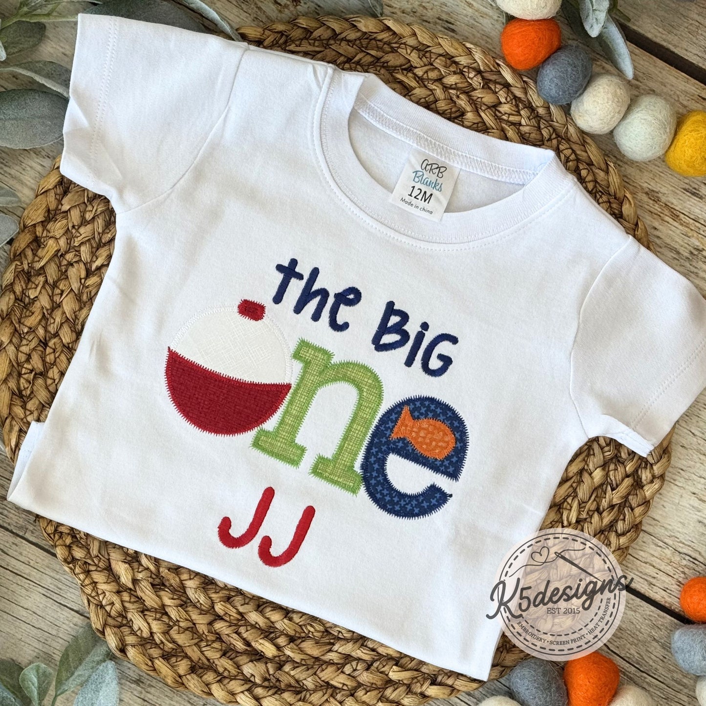 The Big One Fishing Birthday Shirt | First Birthday Boy Outfit | Fish Theme Party Shirt