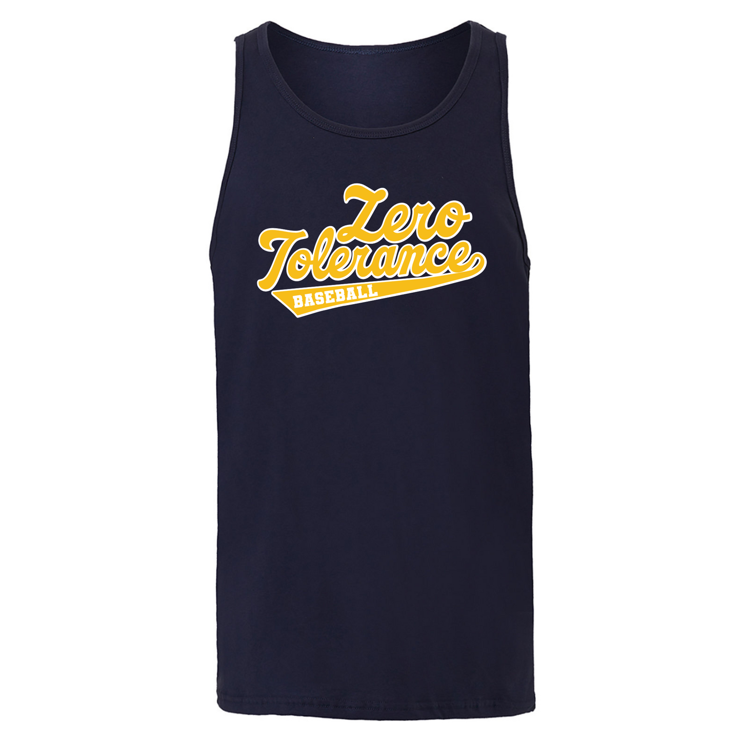 Zero Tolerance BASEBALL Navy Unisex Tank Adult & Youth  : TAT 10-14 business days from purchase date