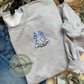 Embroidered Volleyball Bow Crewneck Sweatshirt