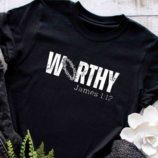 Worthy – James 1:12 / Adult / Youth / Black