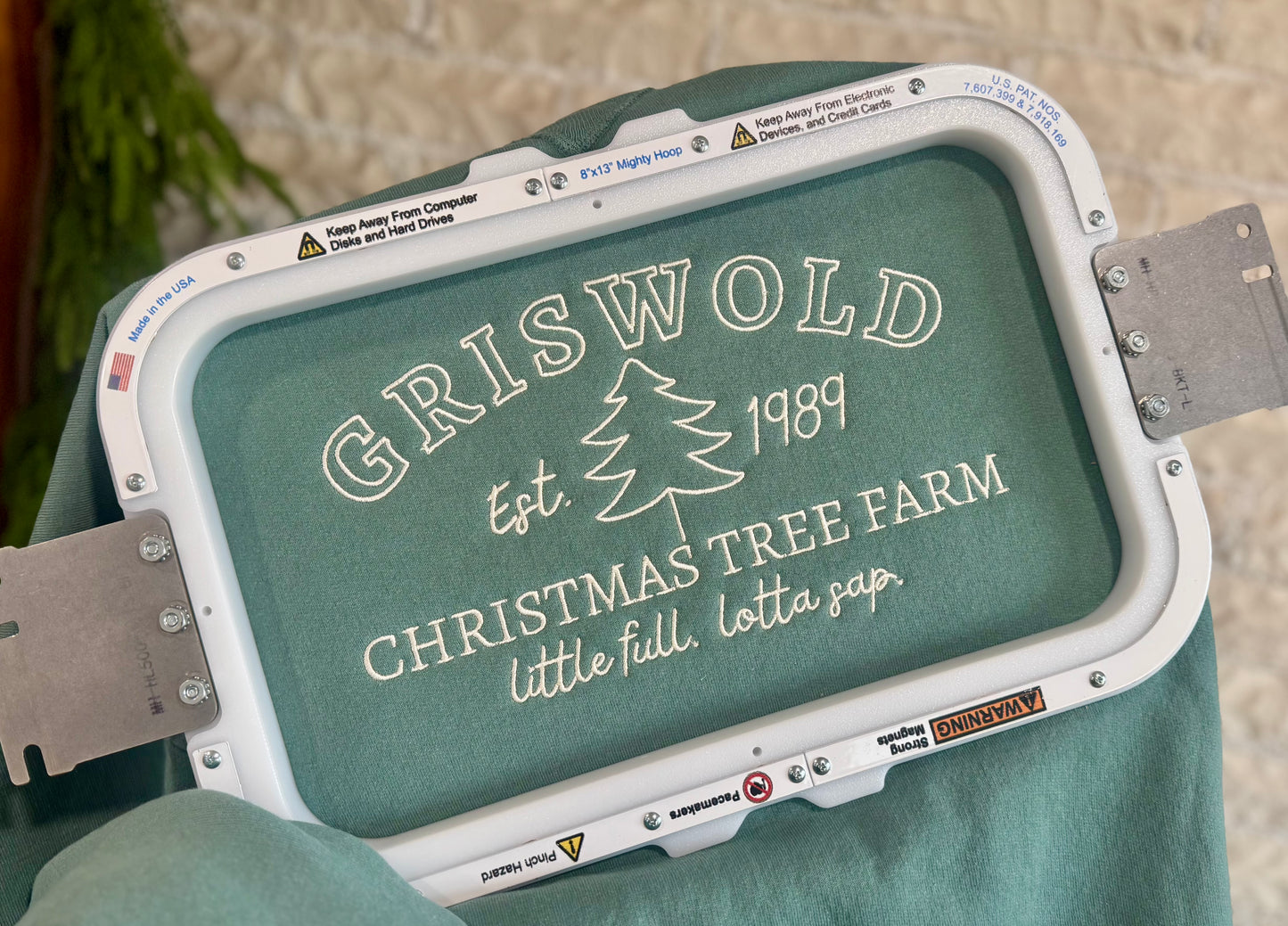 Griswold Christmas Tree Farm Embroidered Crewneck