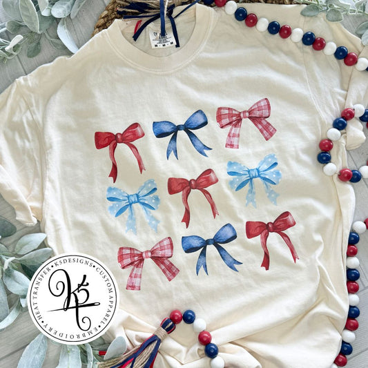 Patriotic USA Bows / Adult / Short Sleeve