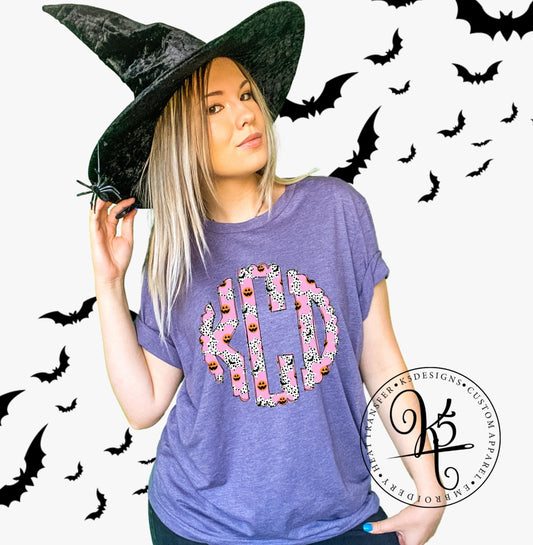 Halloween Monogram Tee / Toddler / Youth / Adult