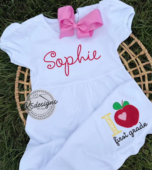 Back To School / I Heart Grade Dress / Girl / Toddler / Youth