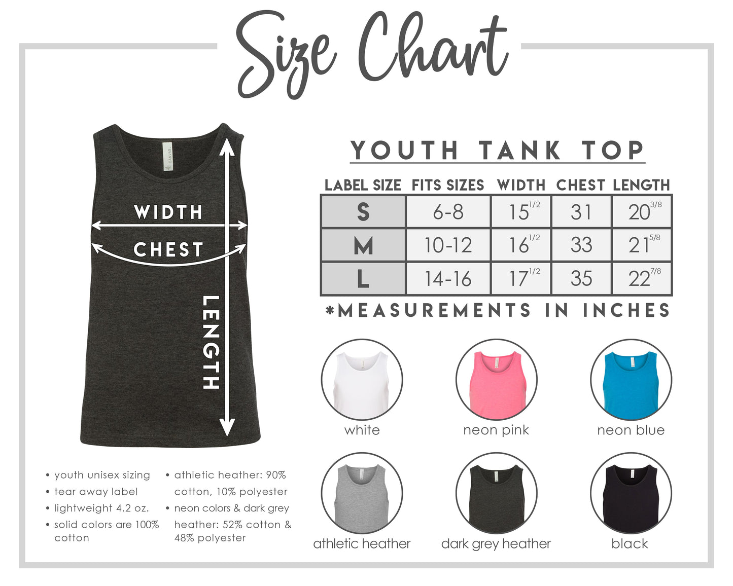 Storm Athletic Heather Unisex Tank Adult & Youth  : TAT 10-14 business days from purchase date