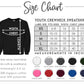Rec. Cheer Crewneck Adult & Youth : TAT 10-14 business days from purchase date