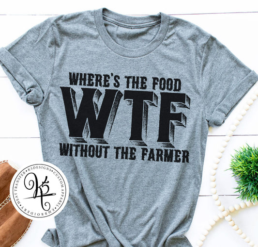 Where's The Food Without The Farmer / Adult / Short Sleeve