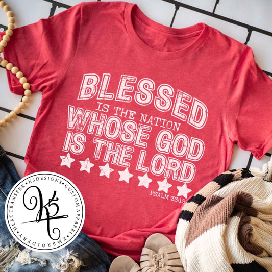 Blessed Is The Nation Whose God Is Lord / Adult / Short Sleeve