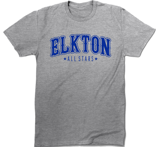 Elkton All Stars Heather Grey / Adult / Youth / Short Sleeve  **PLEASE have orders submitted ASAP to have BEFORE tournament