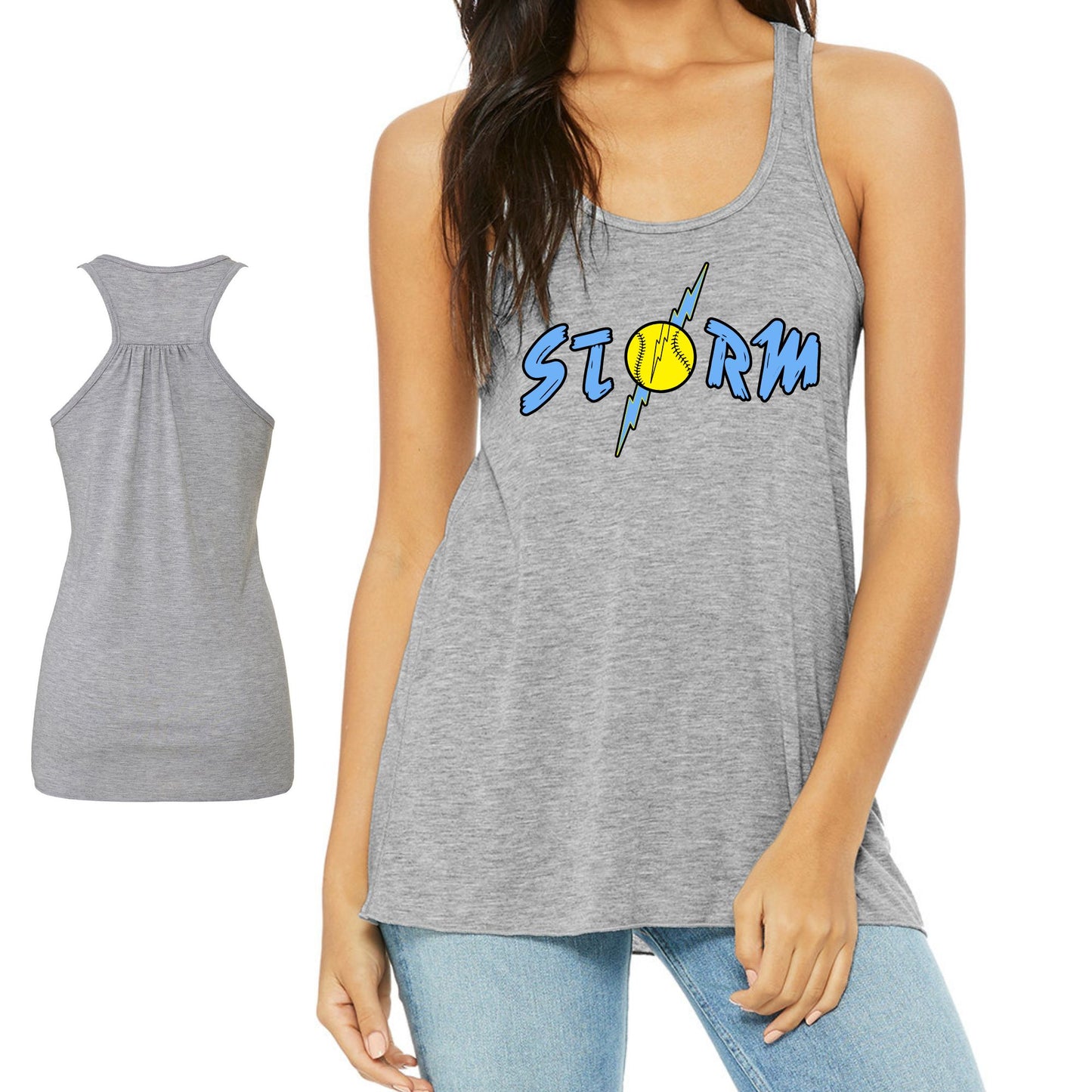 Storm Athletic Heather Racerback Tank Ladies  : TAT 10-14 business days from purchase date