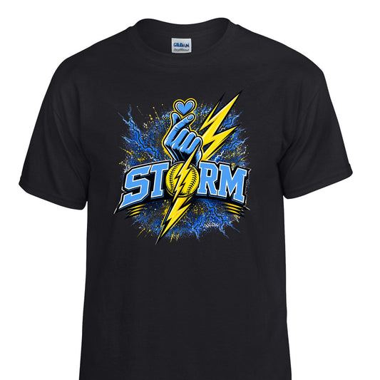 Storm Black Short Sleeve Tee Adult & Youth  : TAT 10-14 business days from purchase date