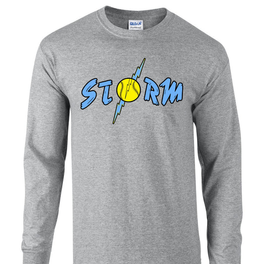 Storm Sport Grey Long Sleeve Adult & Youth  : TAT 10-14 business days from purchase date