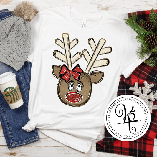 Girl Reindeer / Adult / Toddler / Youth / Short Sleeve