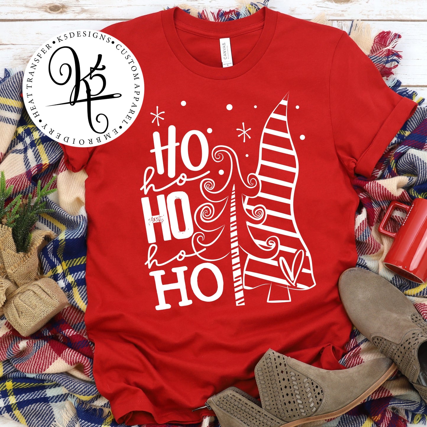 Ho Ho Ho Funky Trees / Adult / Short Sleeve