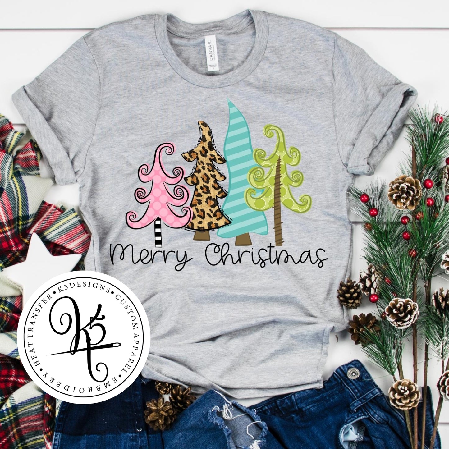 Merry Christmas - Pastel / Adult / Short Sleeve / Long Sleeve / Crewneck