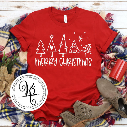 Merry Christmas 5 Tree / Adult / Short Sleeve