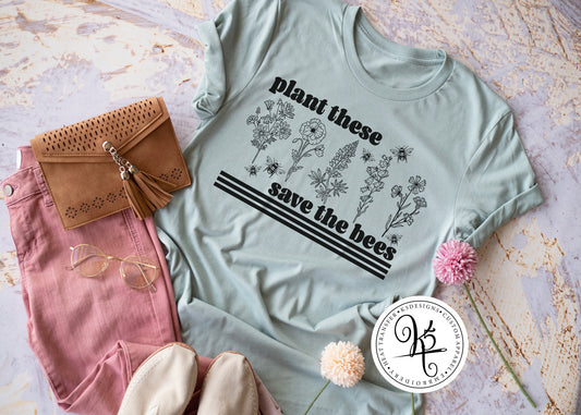 Plant These Save The Bees / Adult / Short Sleeve