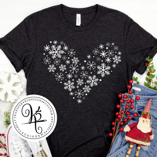 Snowflake Heart / Adult / Short Sleeve / Long Sleeve / Crewneck