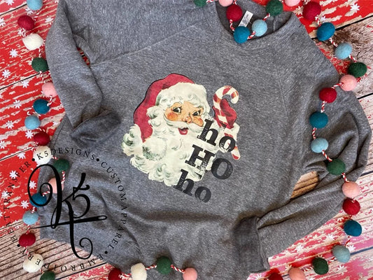 Vintage Santa / Adult / Short Sleeve / Long Sleeve / Crewneck Sweatshirt