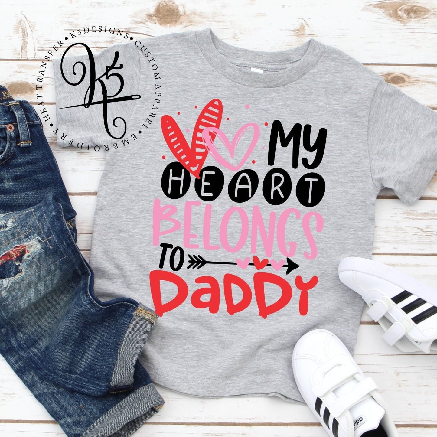 My Heart belongs To Daddy / Infant / Toddler / Youth / Short Sleeve