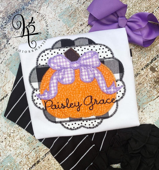 Girl Pumpkin Shirt / Toddler Fall Shirt / Fall Shirt / Girl Fall Shirt / Monogrammed Pumpkin Shirt /